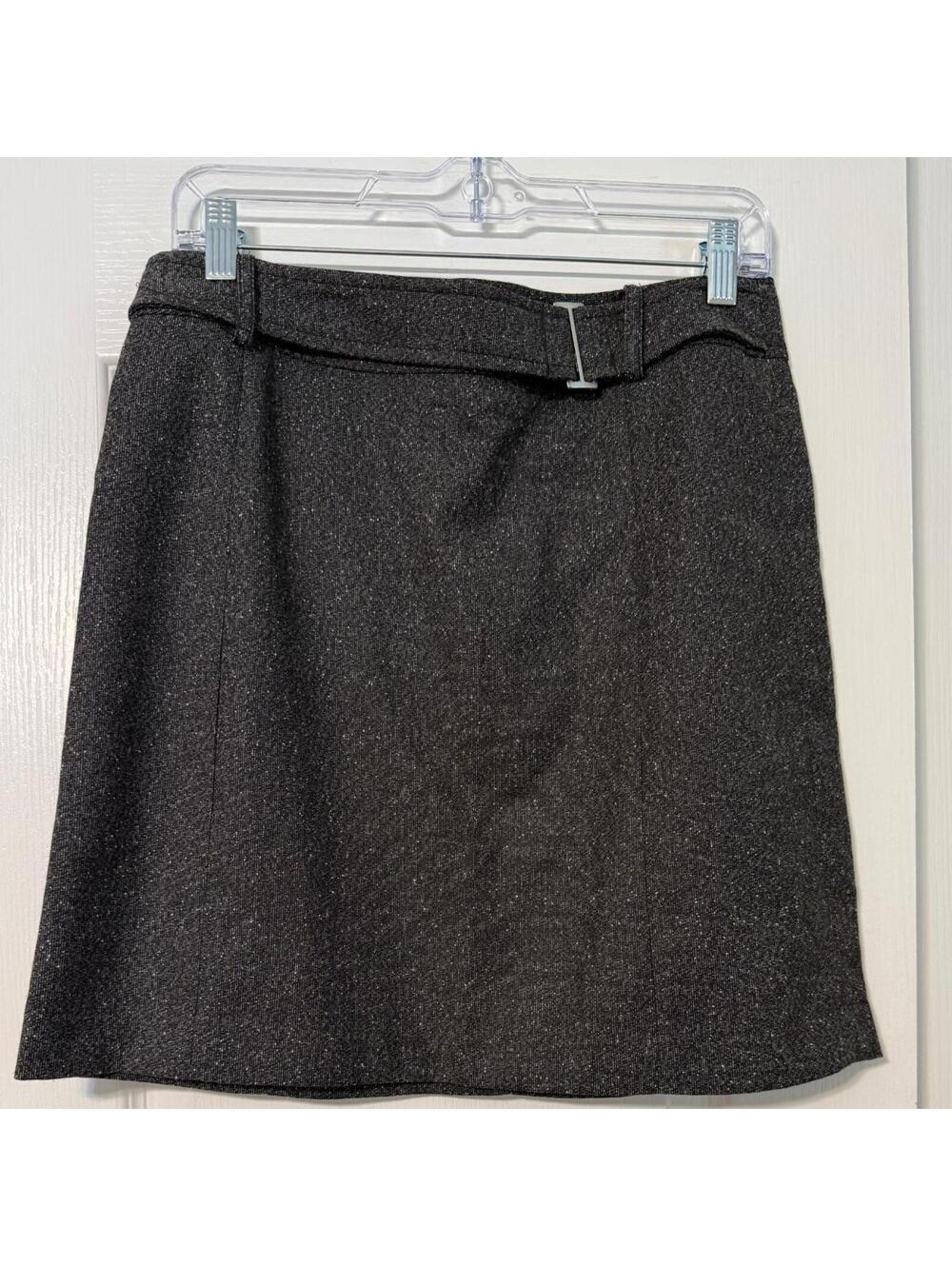 New York & Company Women's Grey and Silver Skirt